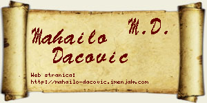 Mahailo Dacović vizit kartica